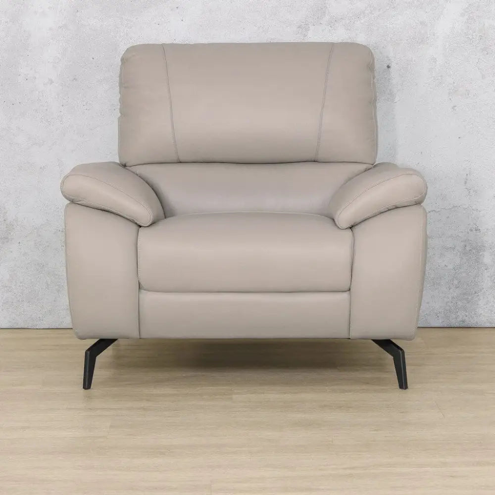 Maddox 3 + 2 + 1 Leather Sofa Suite - Leather Sofa-grey