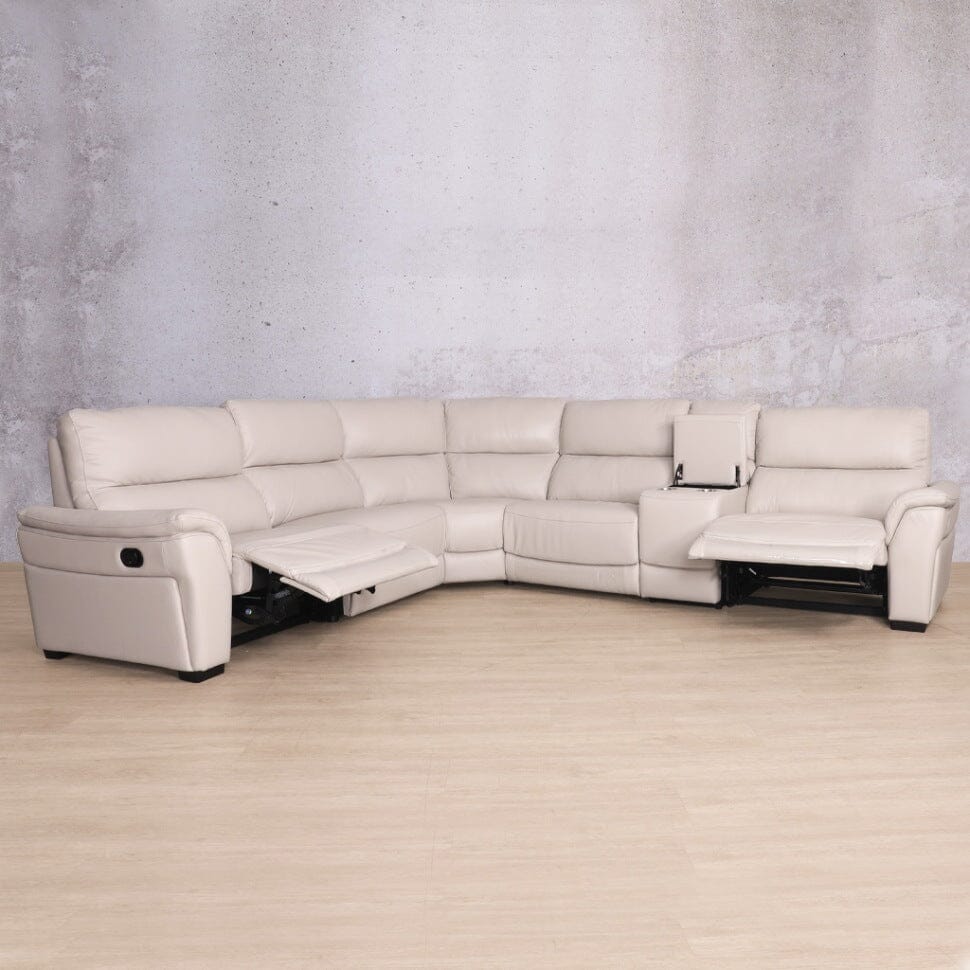 Manhattan Leather Corner Sofa L- Beige | L shape couch, l shape couches for sale, leather corner sofa 