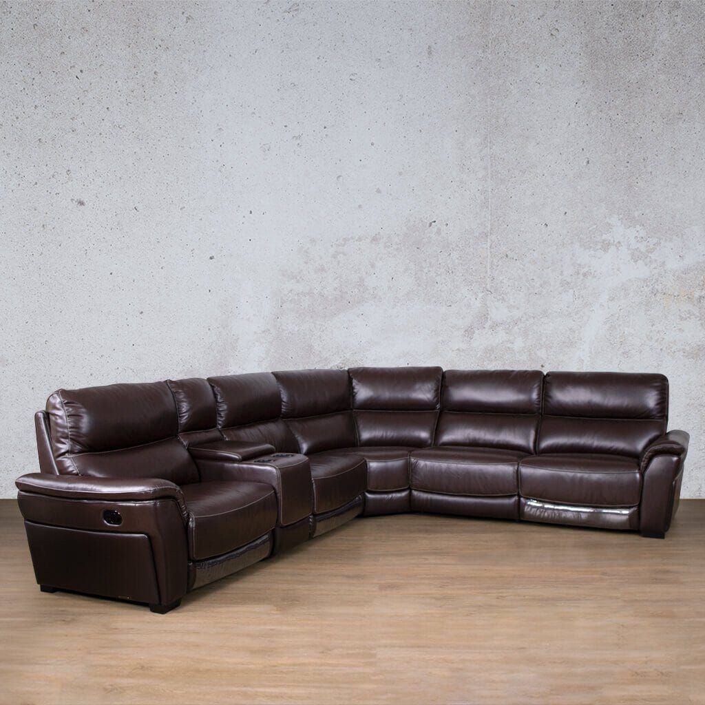 Manhattan Leather L Shape Couch - Chocolate | corner couch, l shape couch, leather corner couches, l shape couches for sale