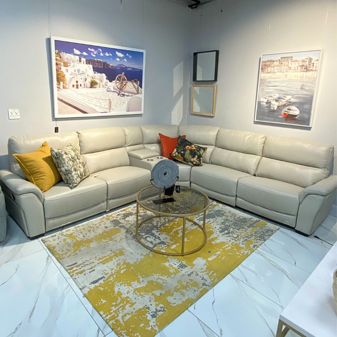 Manhattan Leather Corner Sofa - Warehouse Clearance