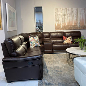 Manhattan Leather Corner Recliner Suite - Warehouse Clearance Leather Sectional Leather Gallery 