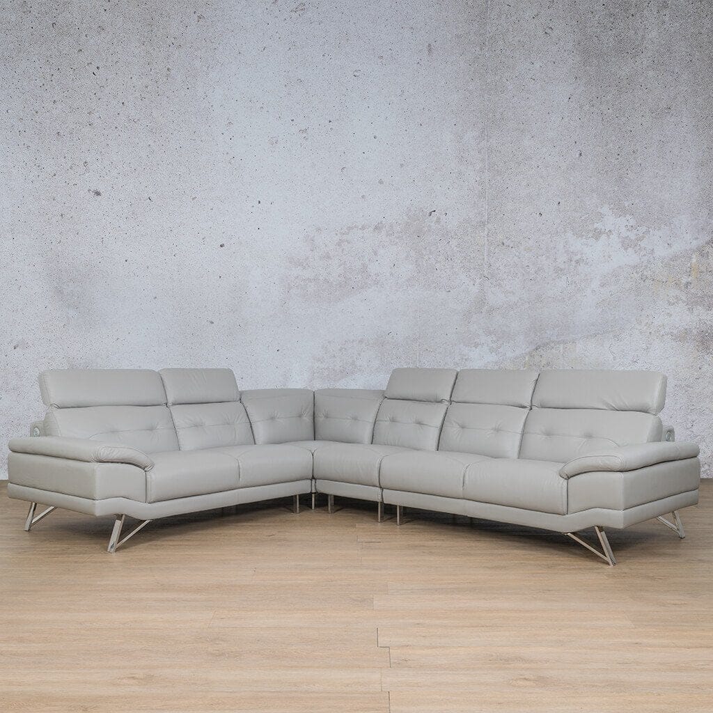 Manila Leather Sectional Leather Sectional Leather Gallery Grey