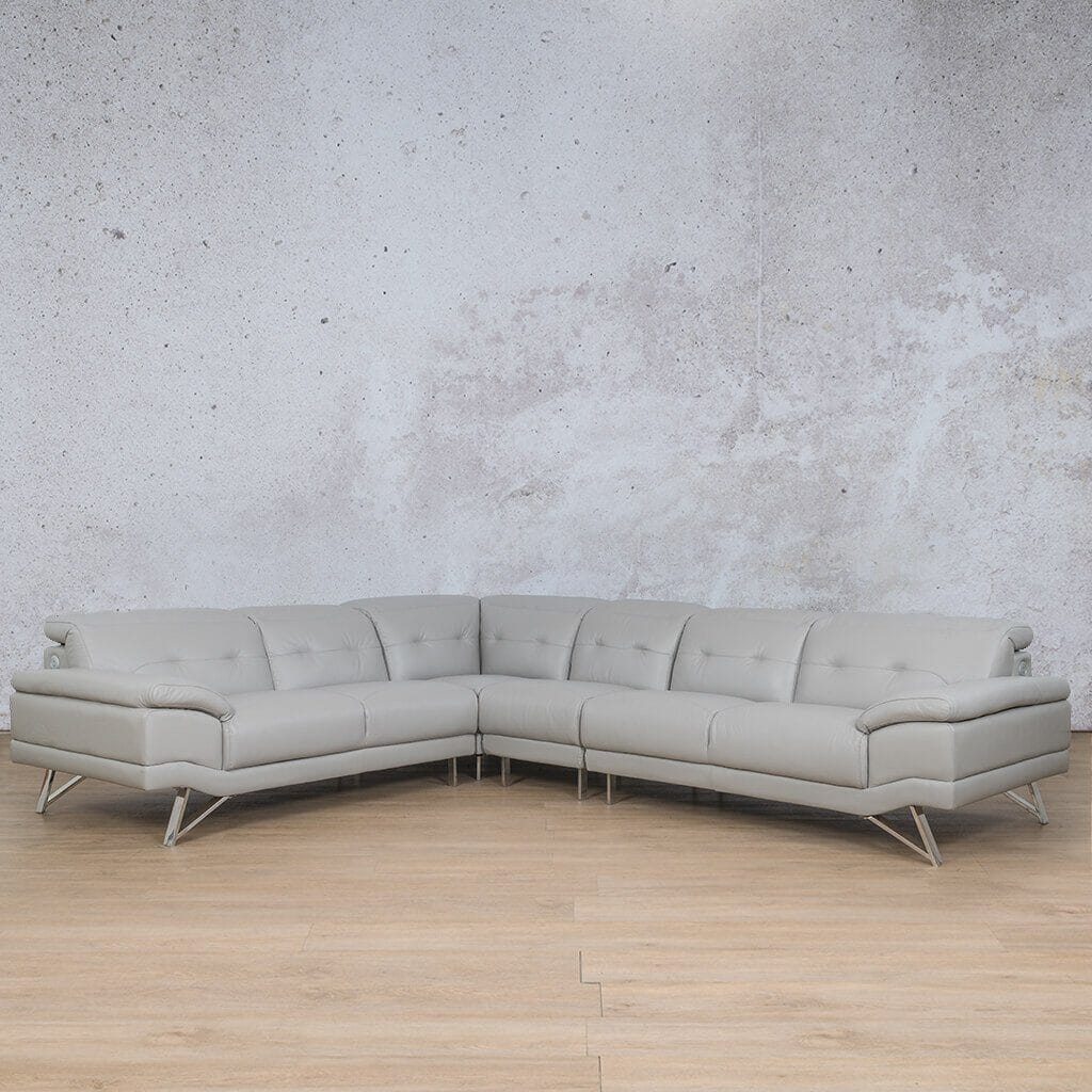 Manila Leather Sectional Leather Sectional Leather Gallery Grey