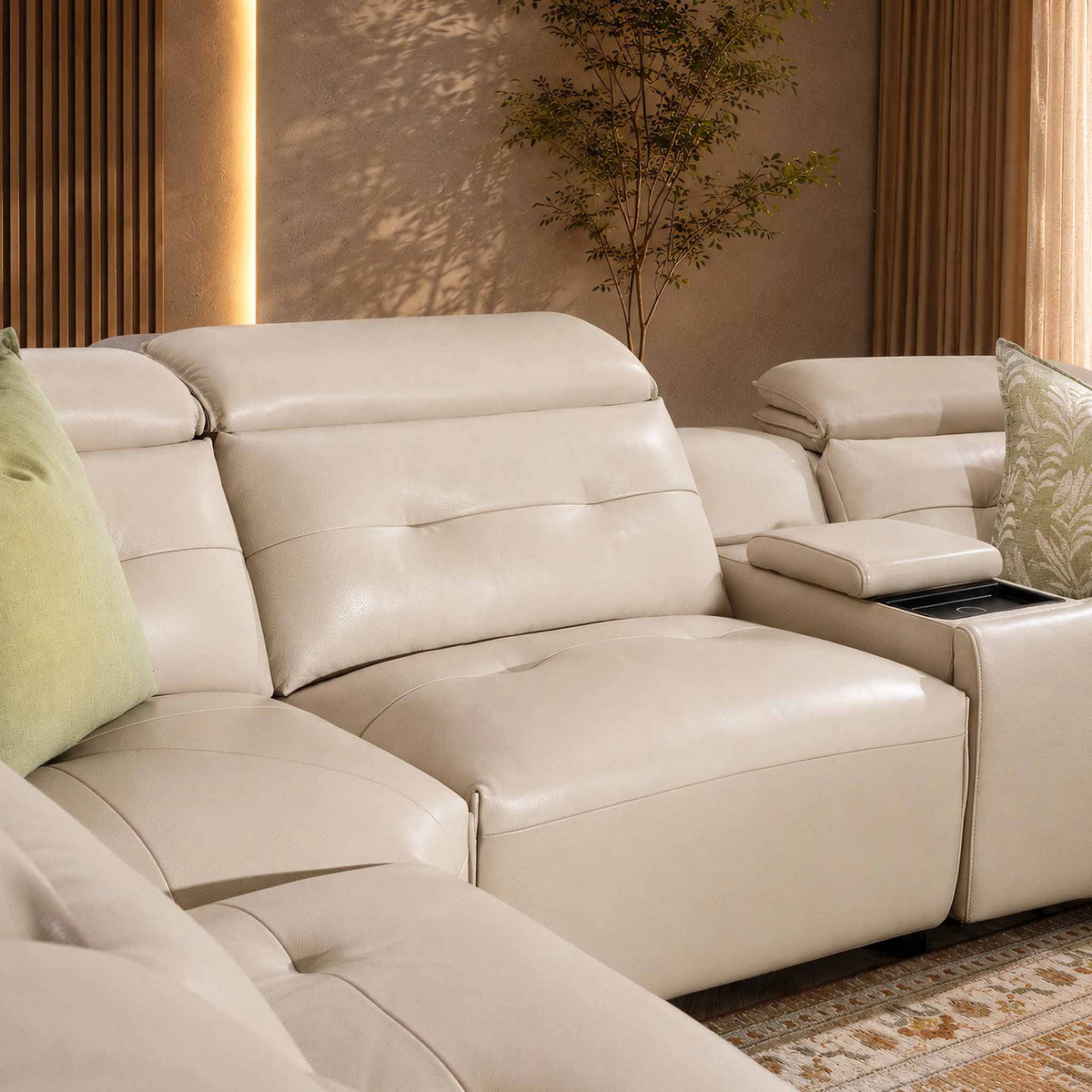 Marbella 5 Seater Leather L Shape Couch