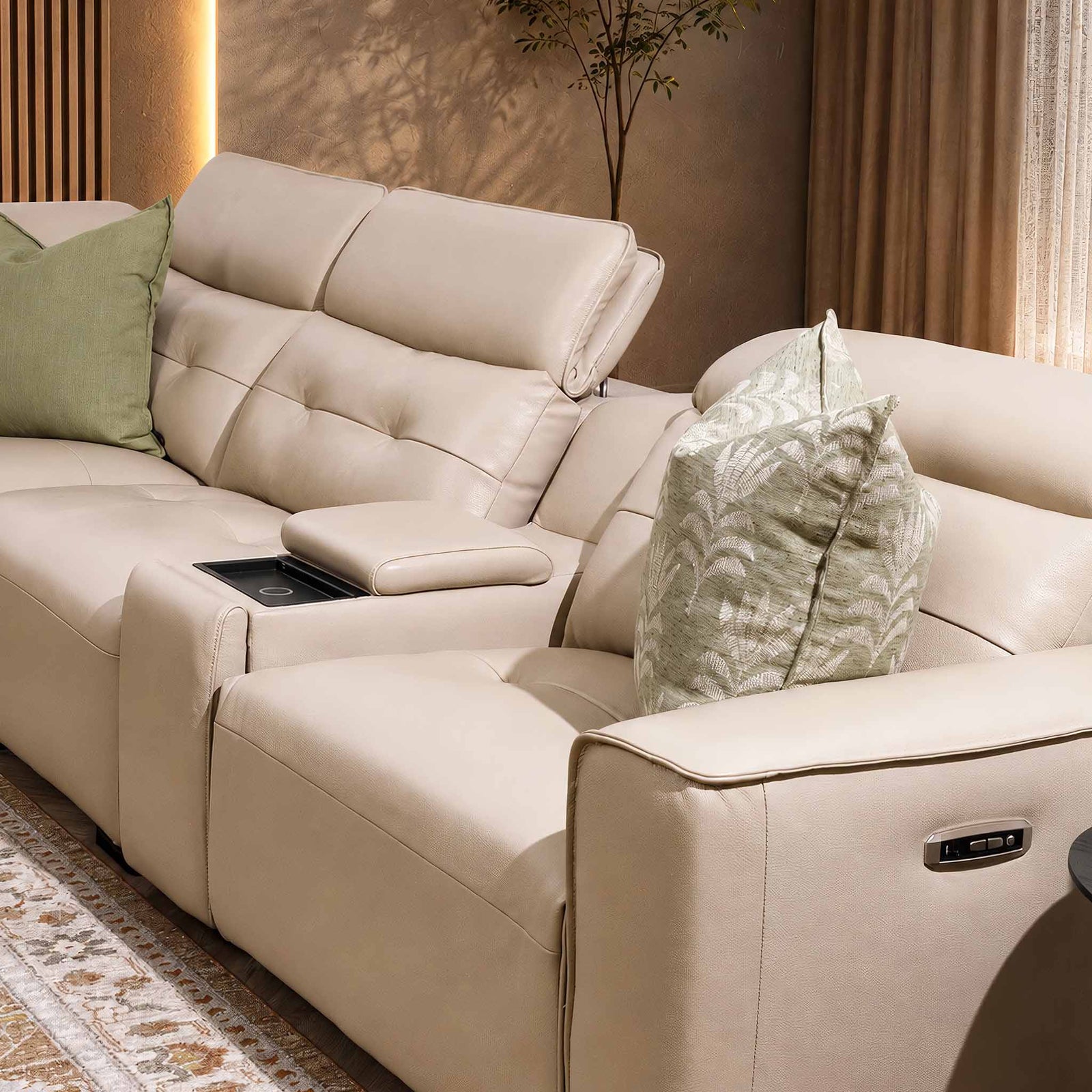 Marbella 5 Seater Leather L Shape Couch