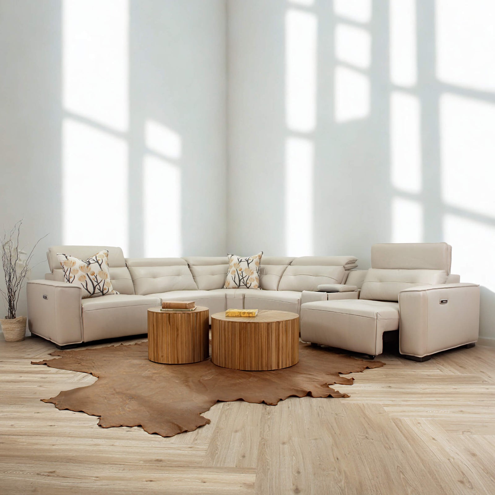 Marbella Leather Corner Couch