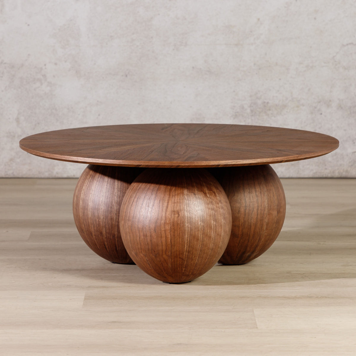 Front facing view of the Matilda coffee table in brown. | coffee table, wood coffee table, modern coffee table 