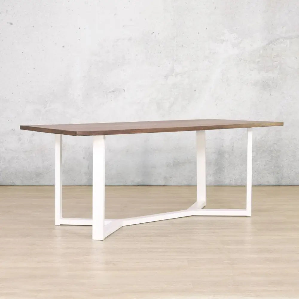 McKinely Dining Set - White - Antique-Dark-Oak & White - Dining Table