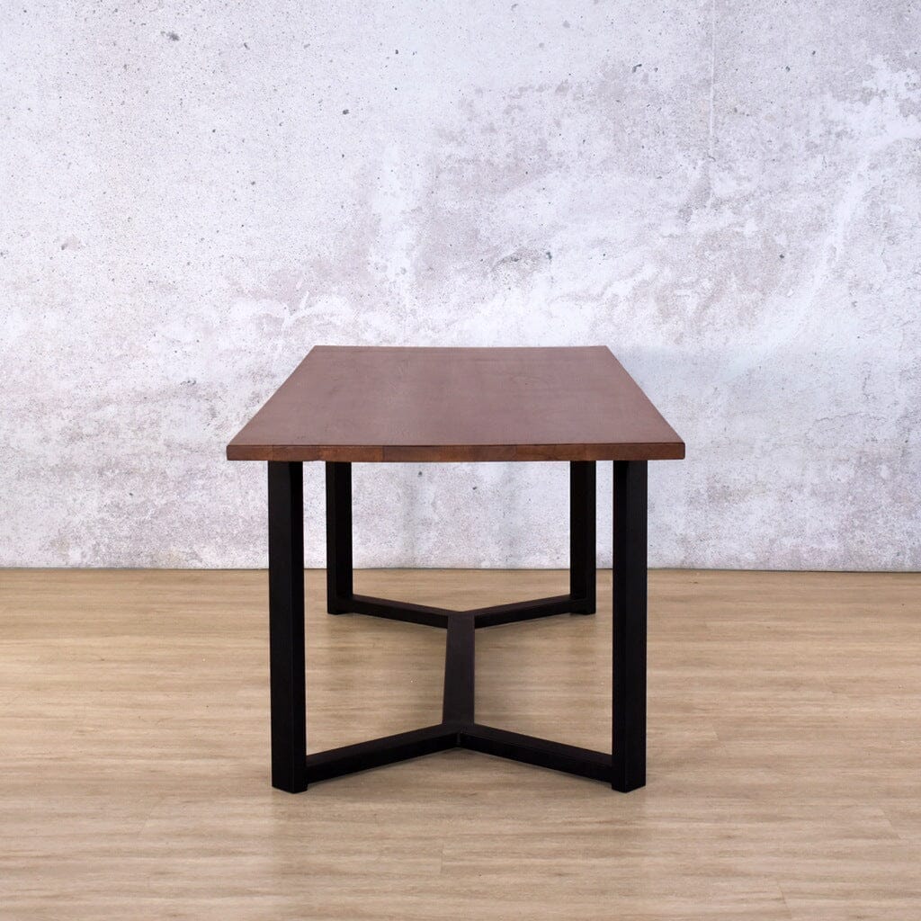 McKinely Dining Table 2400 - Antique Dark Oak Dining Table Leather Gallery 