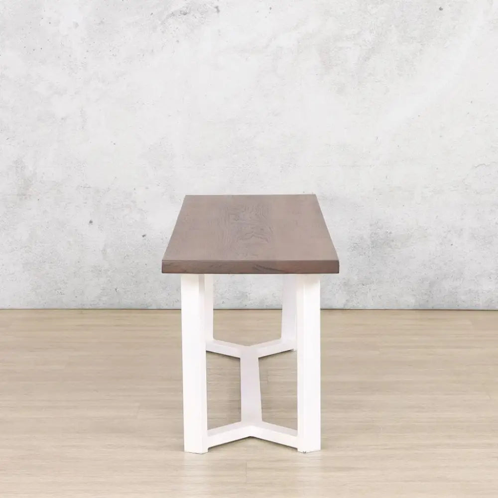 McKinely Wooden Bench - Antique Dark Oak & White - Antique-Dark-Oak & White - Dining Table