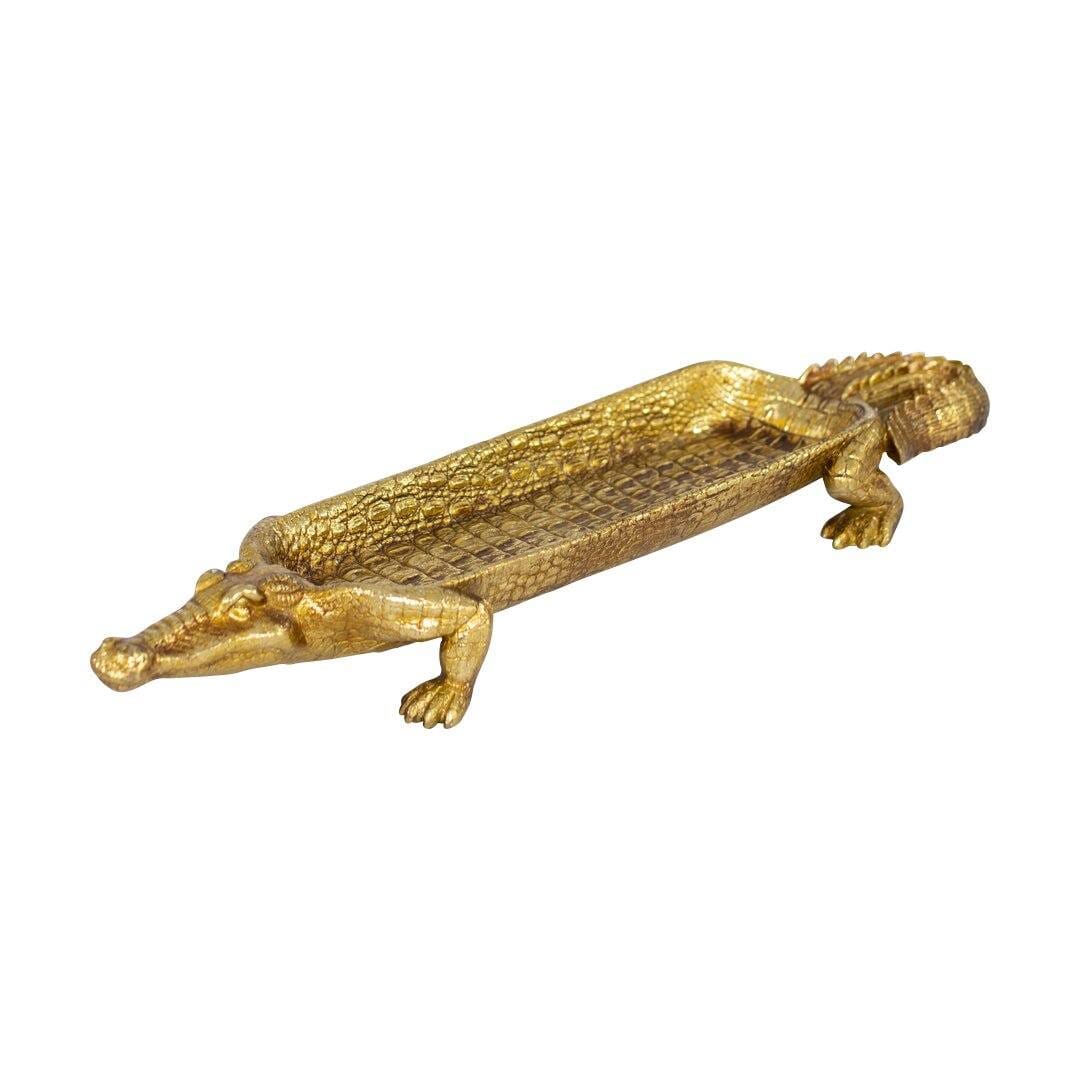 Metallic Crocodile Tray Ornament Leather Gallery 