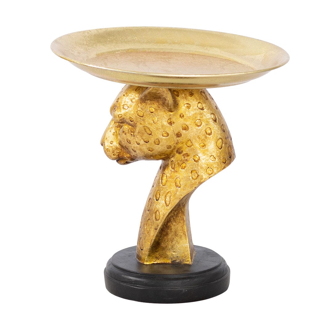 Metallic Leopard with Tray Ornament Ornament Leather Gallery 