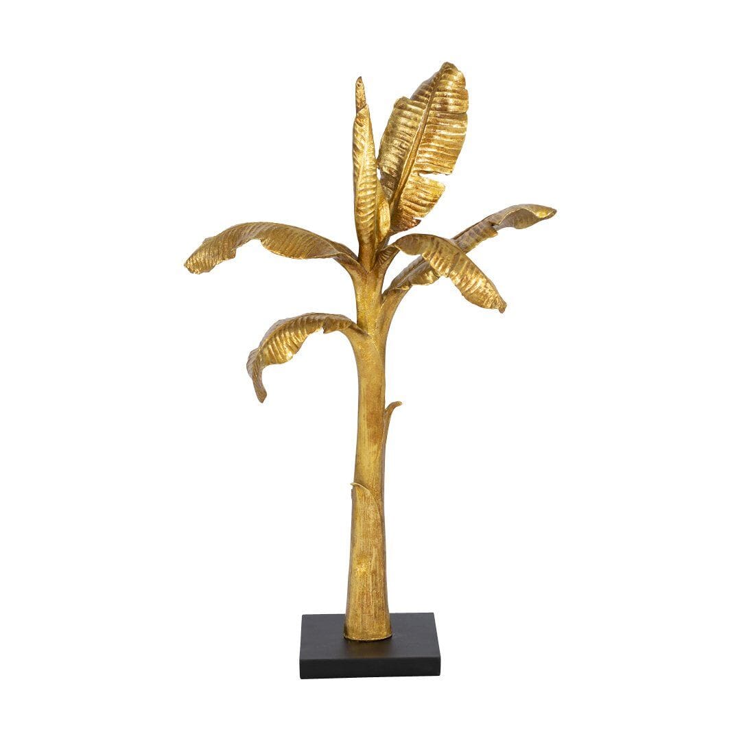 Metallic Palm Ornament I Ornament Leather Gallery Gold 46 x 19.5 x 74cm 