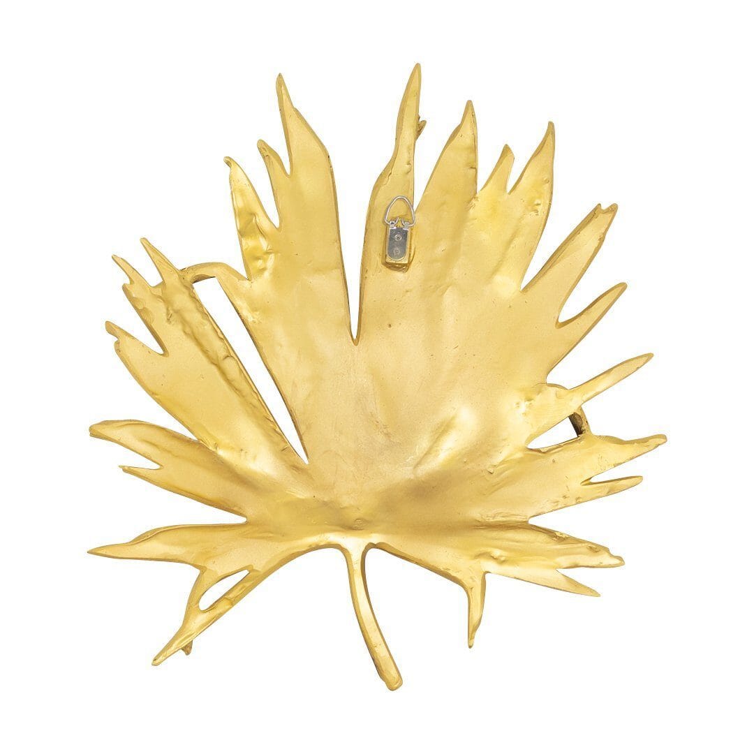 Metallic Palm Wall Décor I Ornament Leather Gallery 