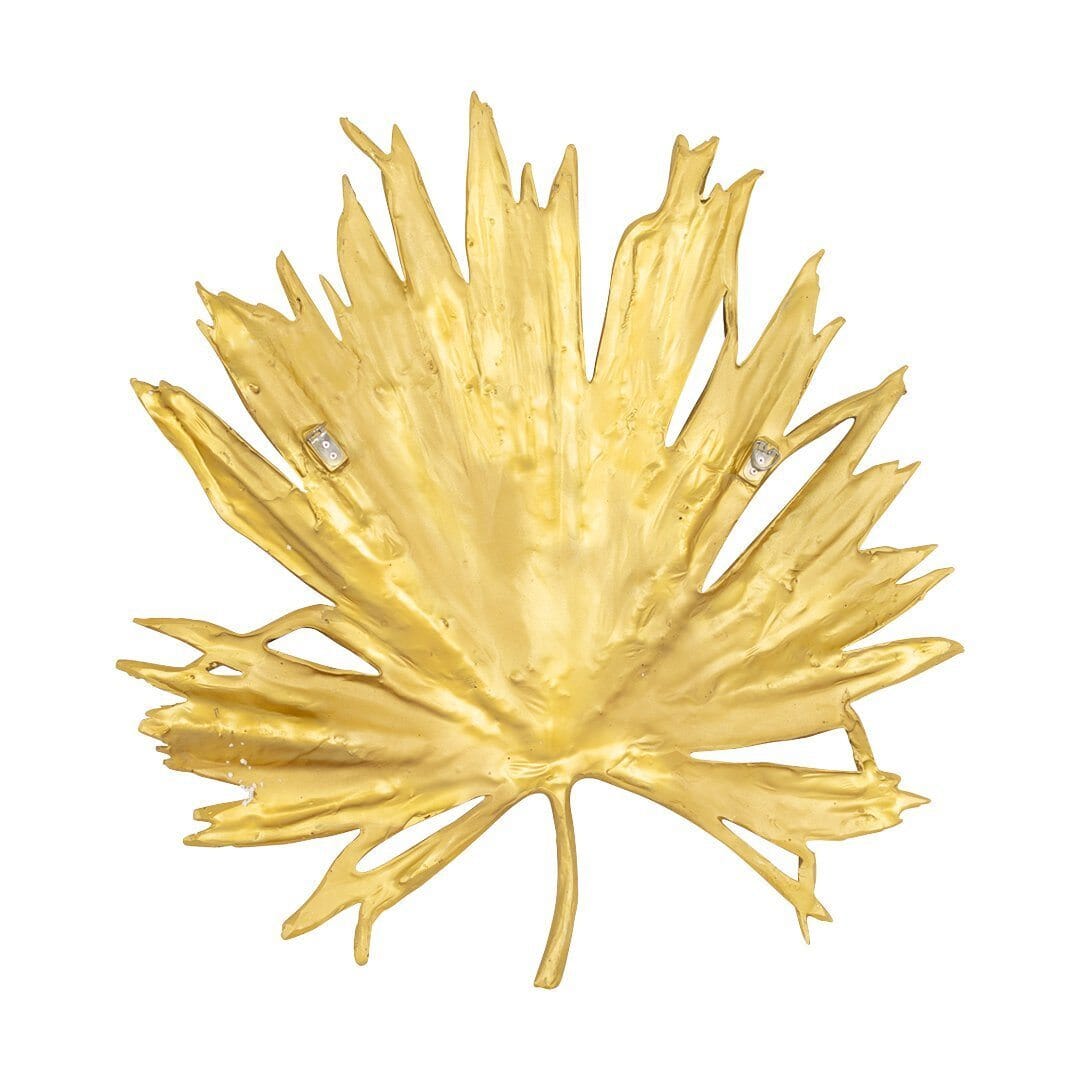 Metallic Palm Wall Décor II Ornament Leather Gallery