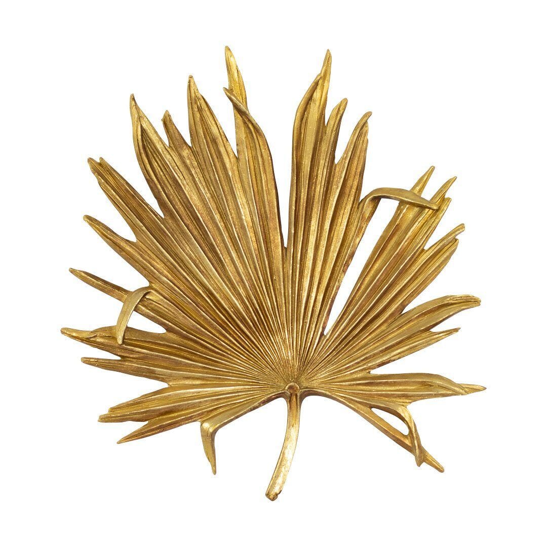 Metallic Palm Wall Décor II Ornament Leather Gallery 