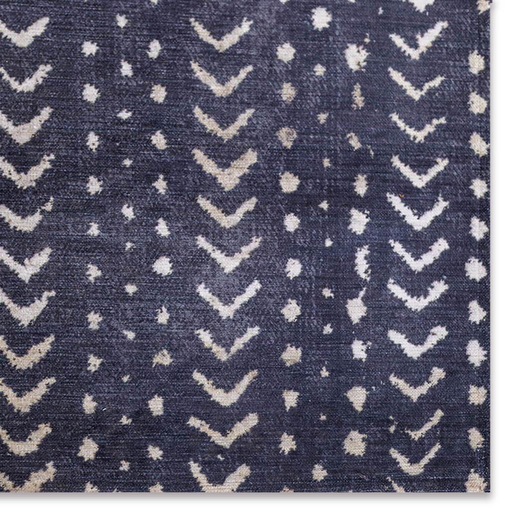 Midnight Mud Cloth Rug Carpets Leather Gallery 