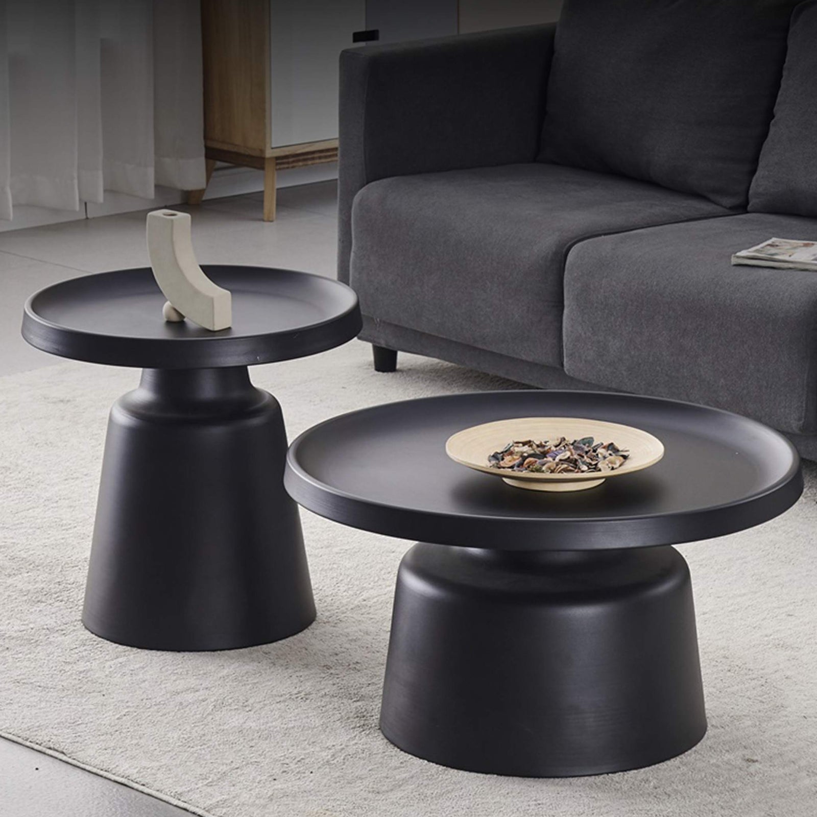 Minerva Coffee Table - Black Set of 2