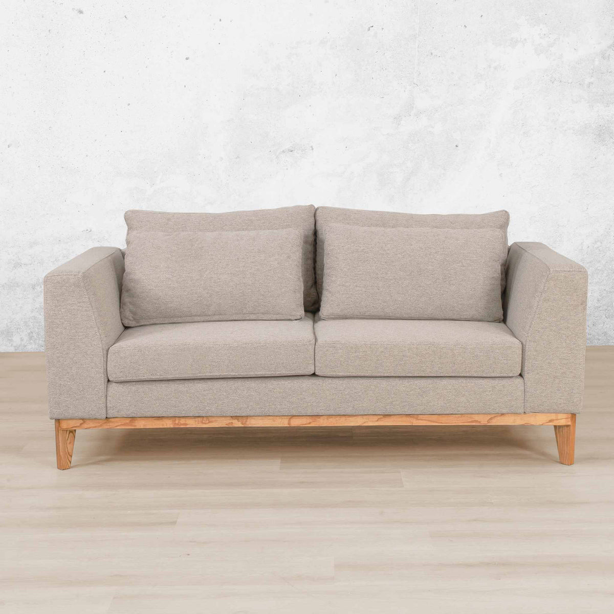 Modena 2 Seater fabric Couches - Kenya Sand | Leather Gallery 