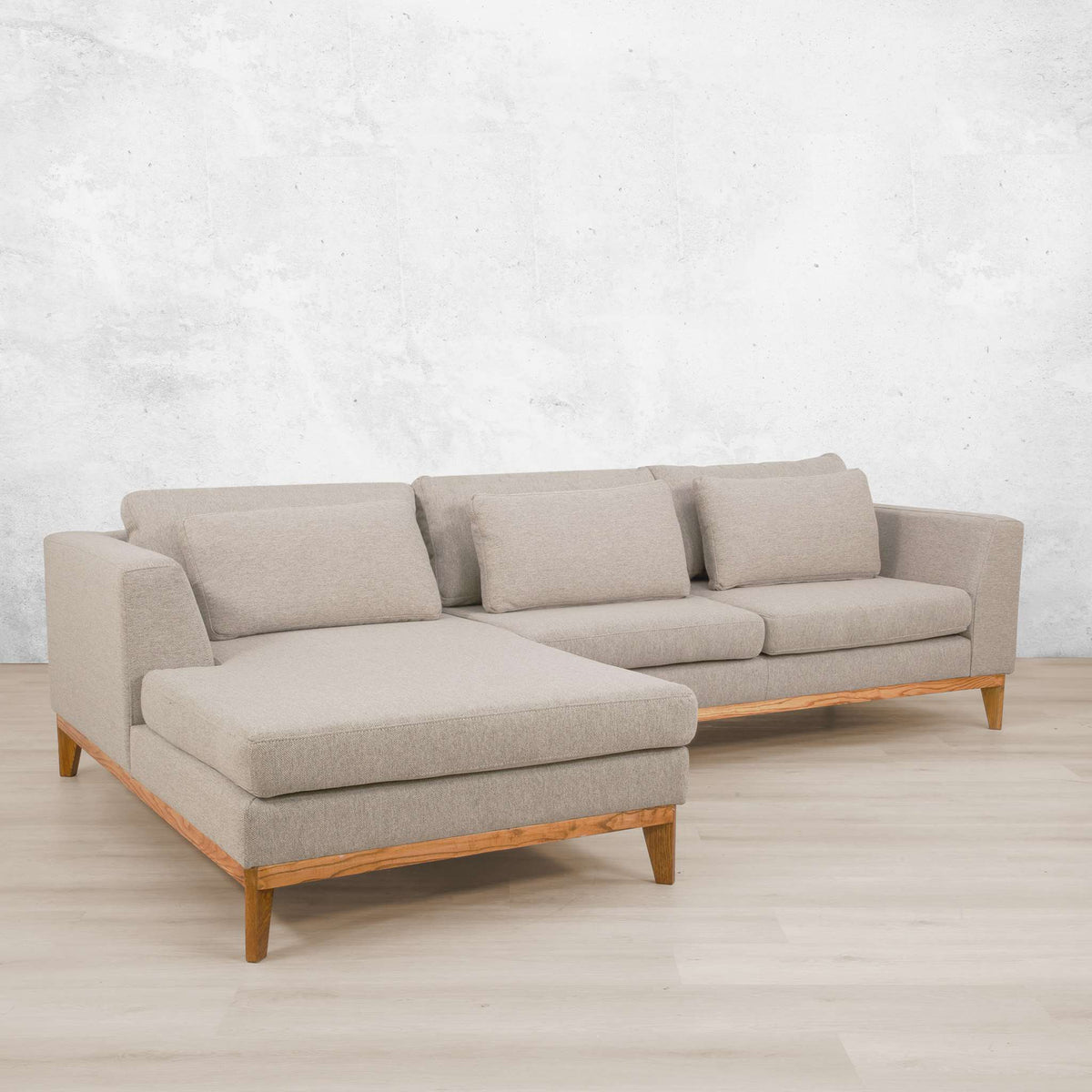 Modena 3 Seater Fabric Couch | Kenya Sand | Leather Gallery