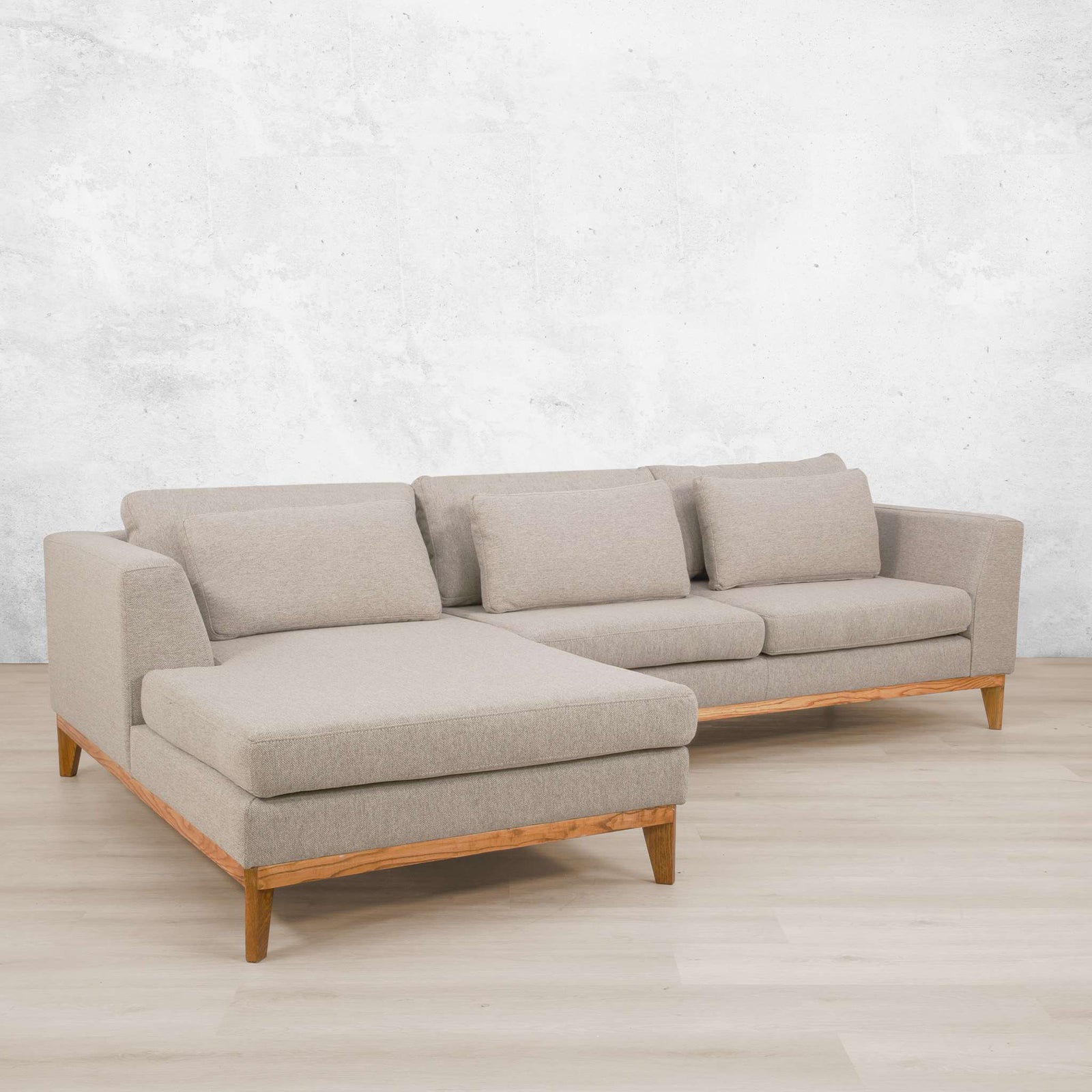 Modena 3 Seater Fabric Couch | Kenya Sand | Leather Gallery