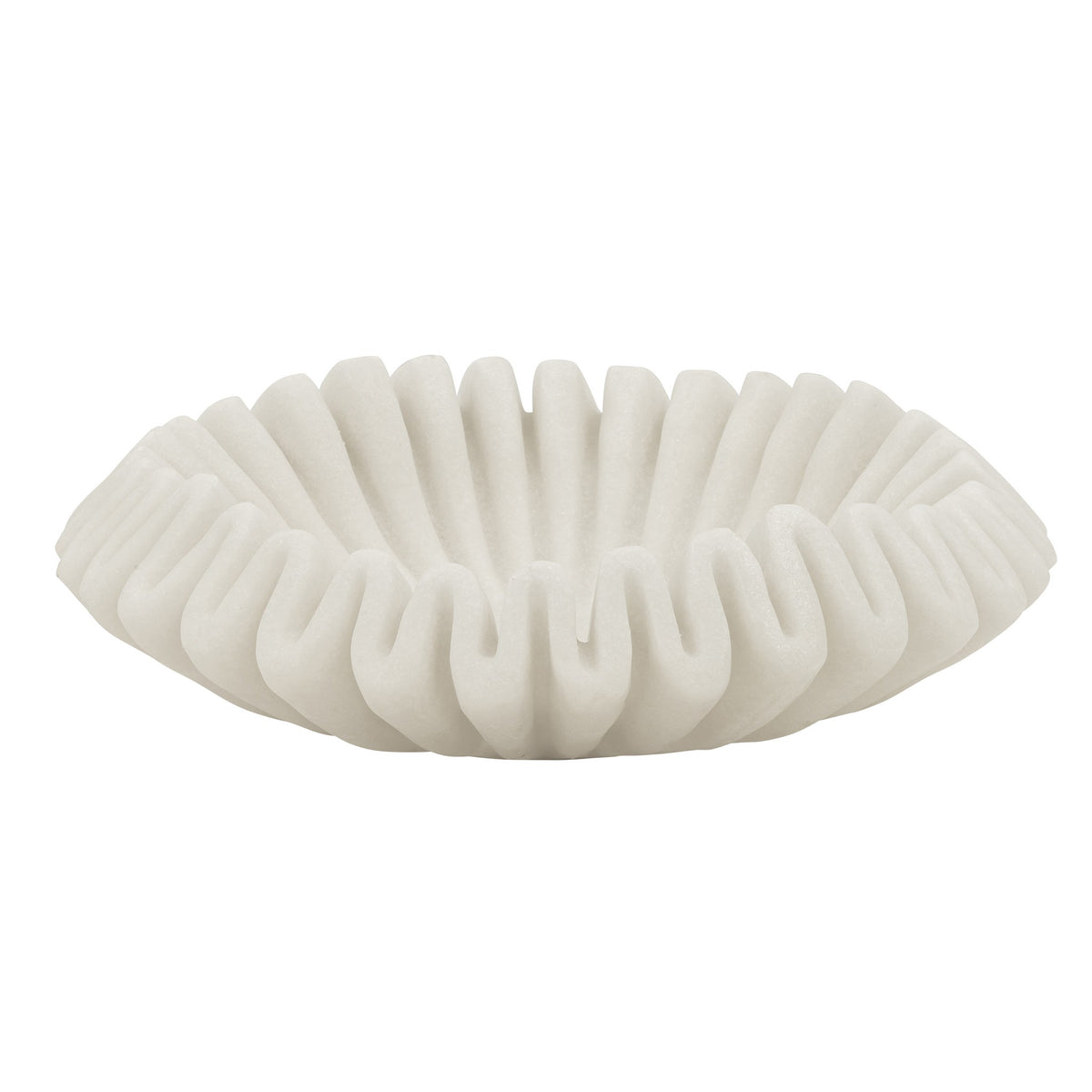 Leather Gallery Munich Wave Bowl, featuring a white ribbed design on a clean white background.