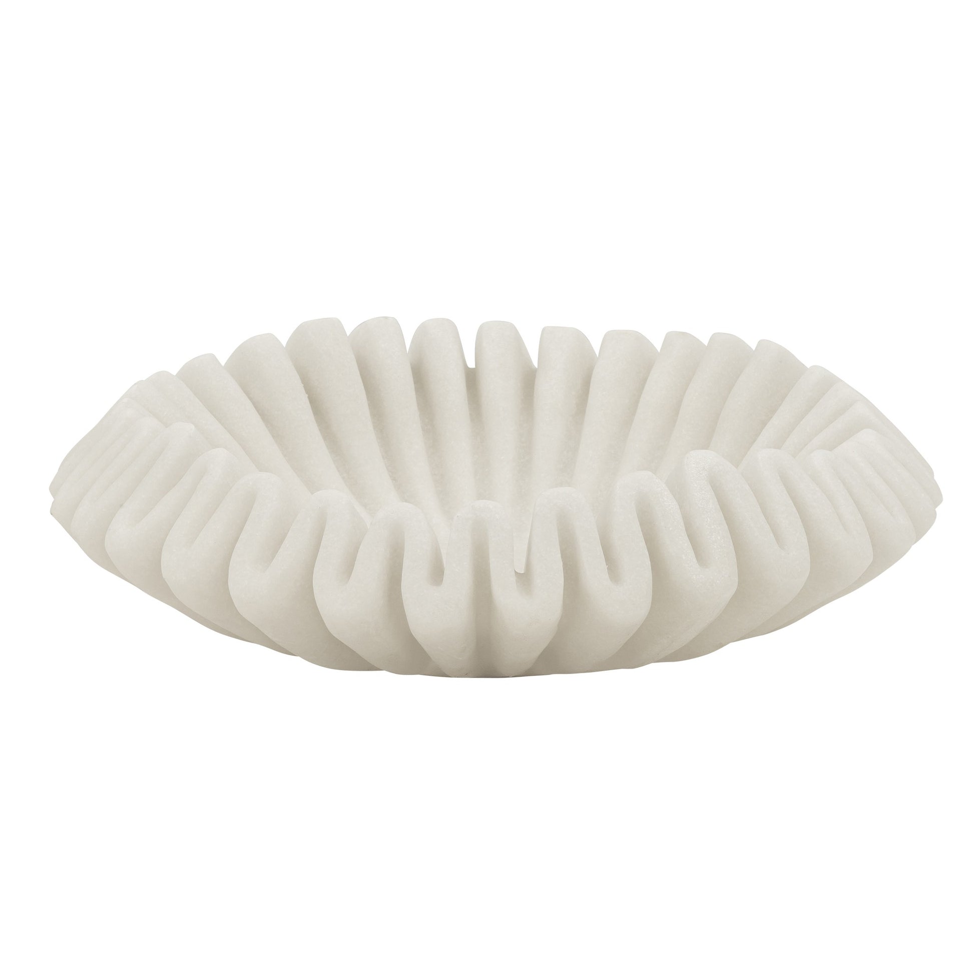 Leather Gallery Munich Wave Bowl, featuring a white ribbed design on a clean white background.