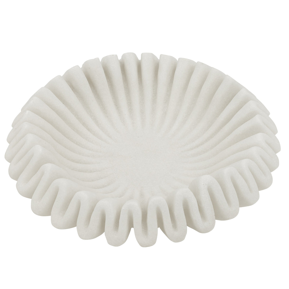 Leather Gallery Munich Wave Bowl, featuring a white ribbed wave design on a clean white background.