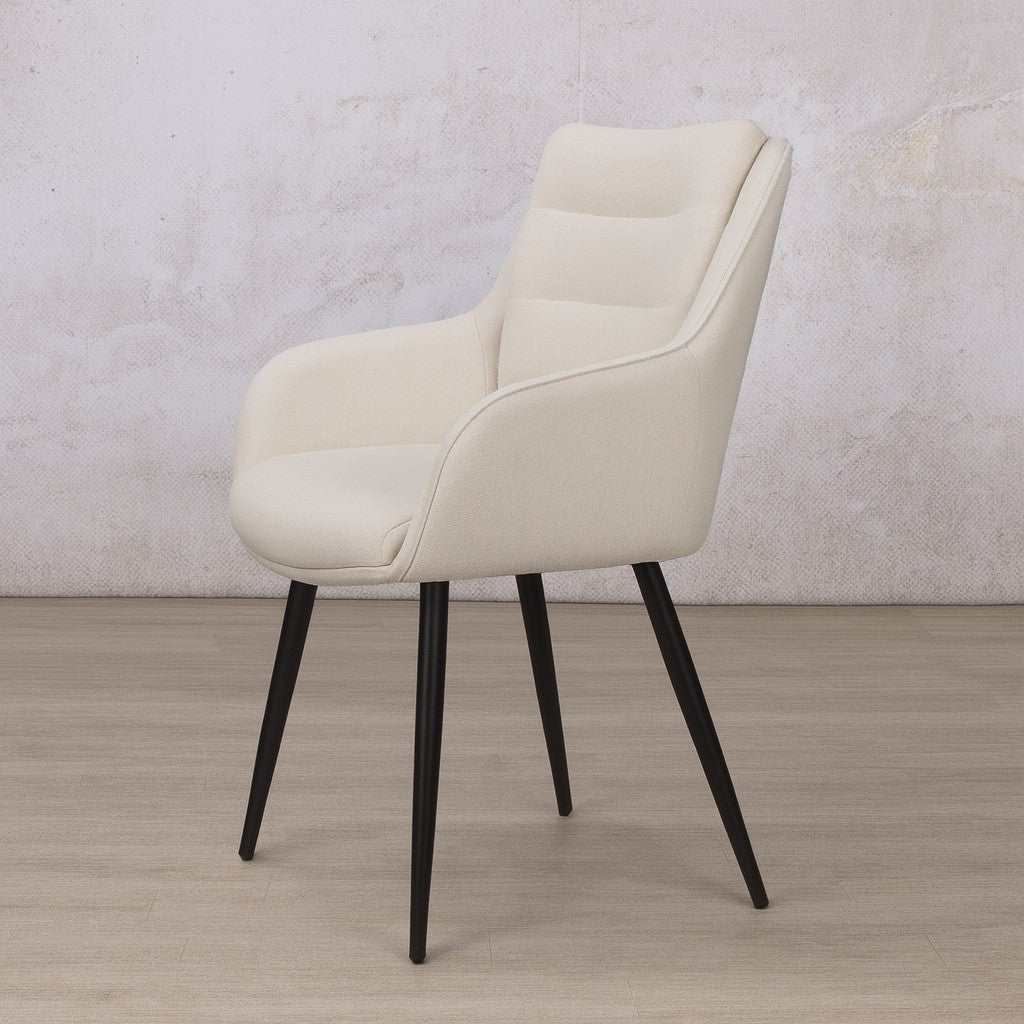 Octavia Fabric Dining Chair side view | Leather Gallery Dining Chairs, dining chairs cream, modern dining chairs south africa