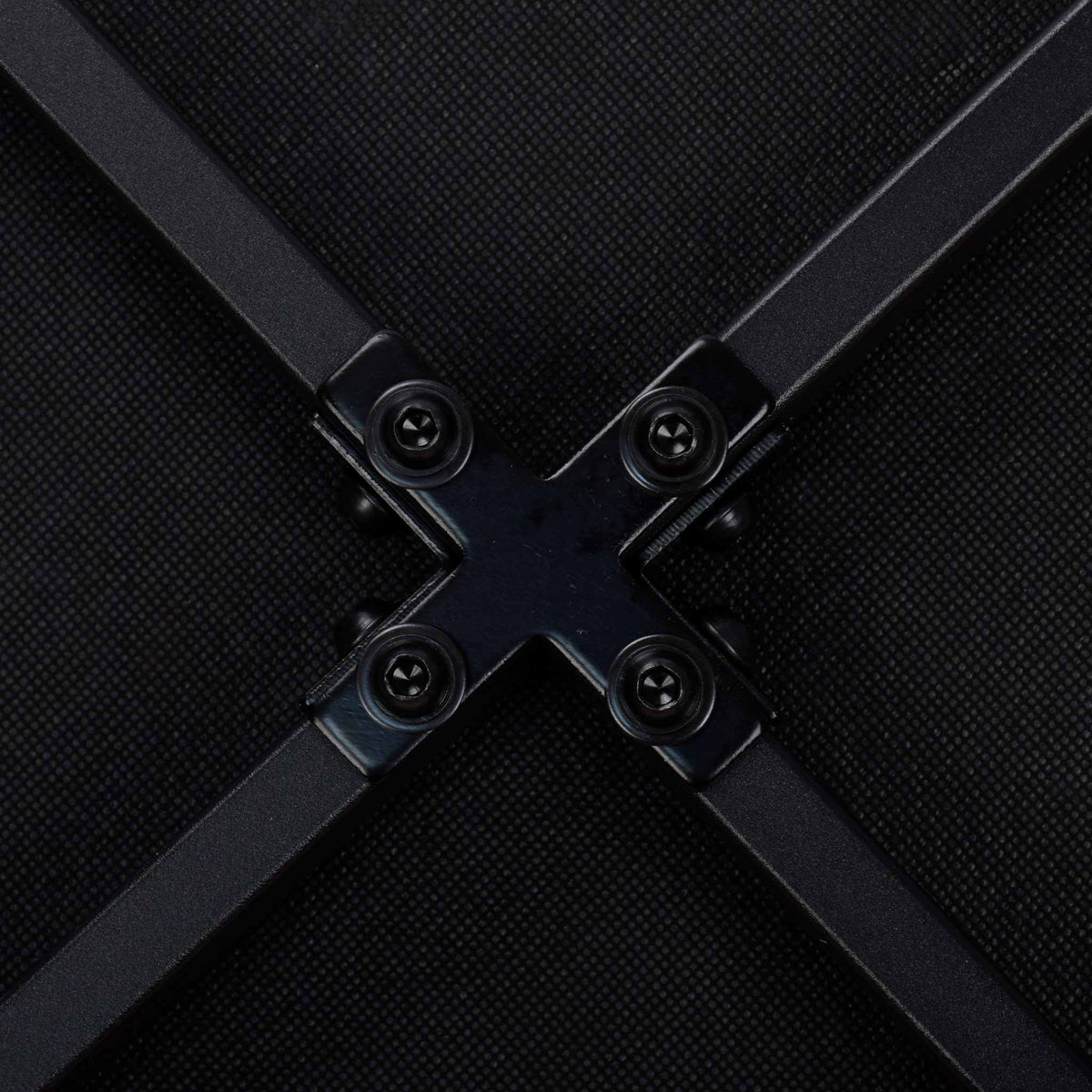 Bottom view of the Octavia Dining Chair showing the cross support bracket.| Dining Chairs, fabric dining chairs, modern dining chairs