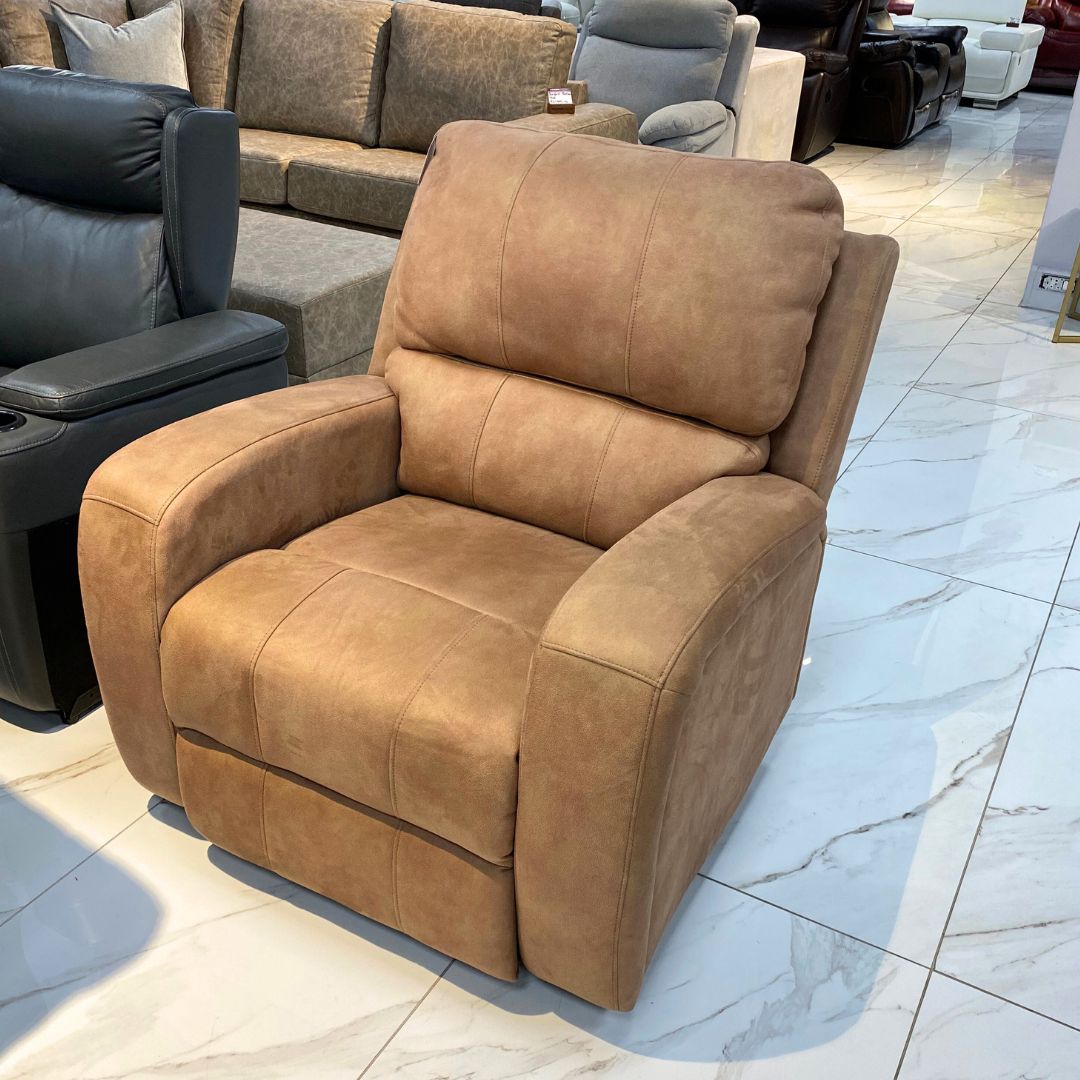 Orlando 1 Seater Fabric Recliner- Warehouse Cearance