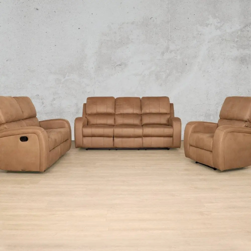 Orlando 3 + 2 + 1 Fabric Recliner Suite - Fabric Recliner Desert Sand