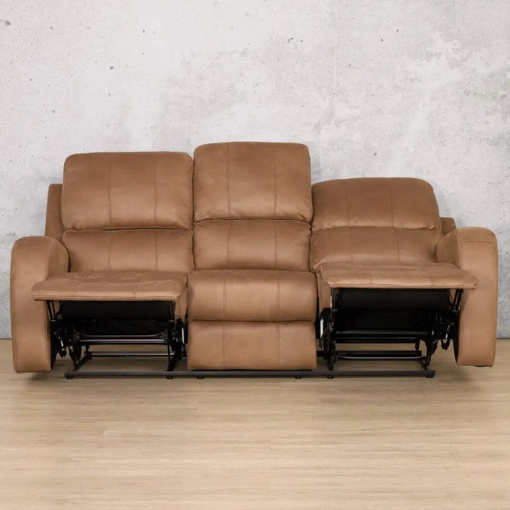Orlando 3 Seater Fabric Recliner - Fabric Recliner Desert Sand