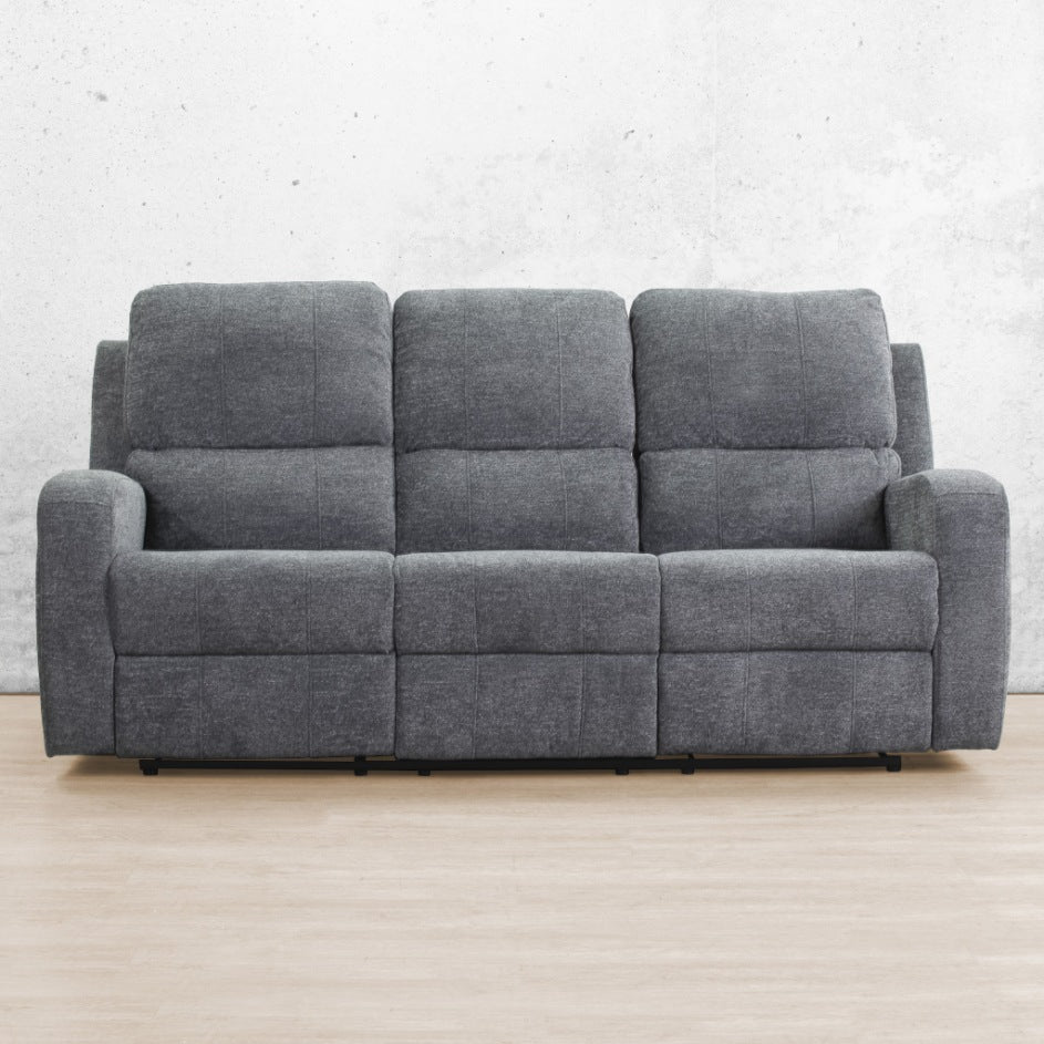 Orlando 3 Seater Fabric Recliner Couch - Mountain Grey - Fabric Recliner