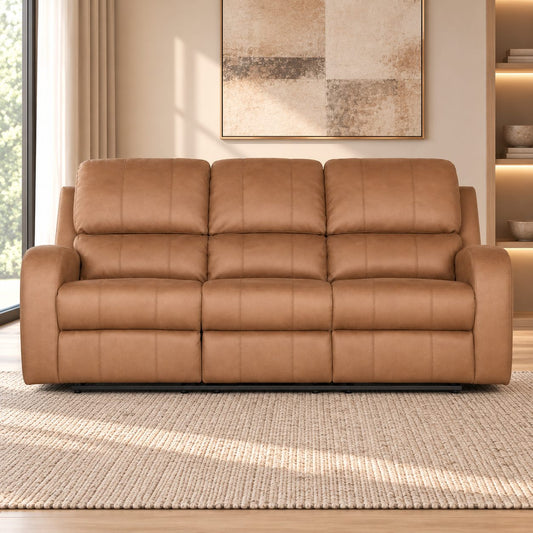 Orlando 3  Seater Fabric Recliner Suite - Fabric Recliner Desert Sand
