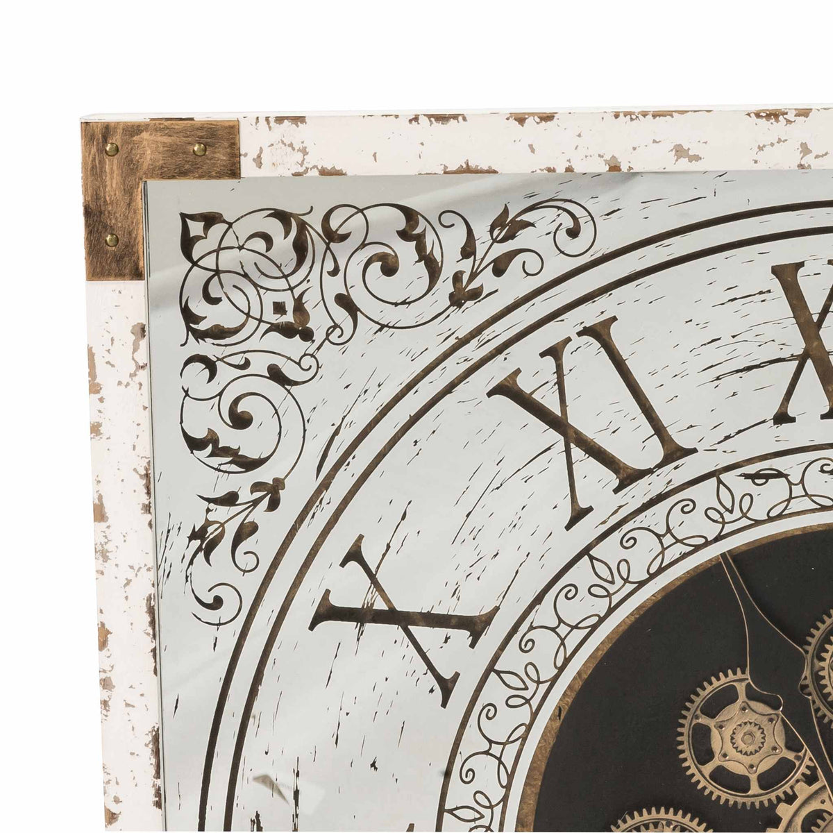 Oswald Gear Clock - Dia 80 cm x 8cm | Leather Gallery 