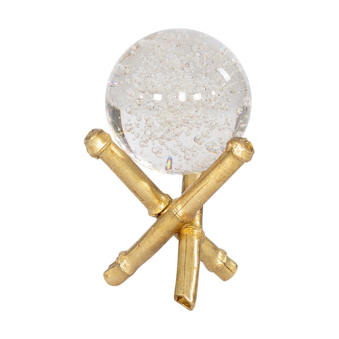 Pinto Bamboo & Crystal Ball Ornament Ornament Leather Gallery