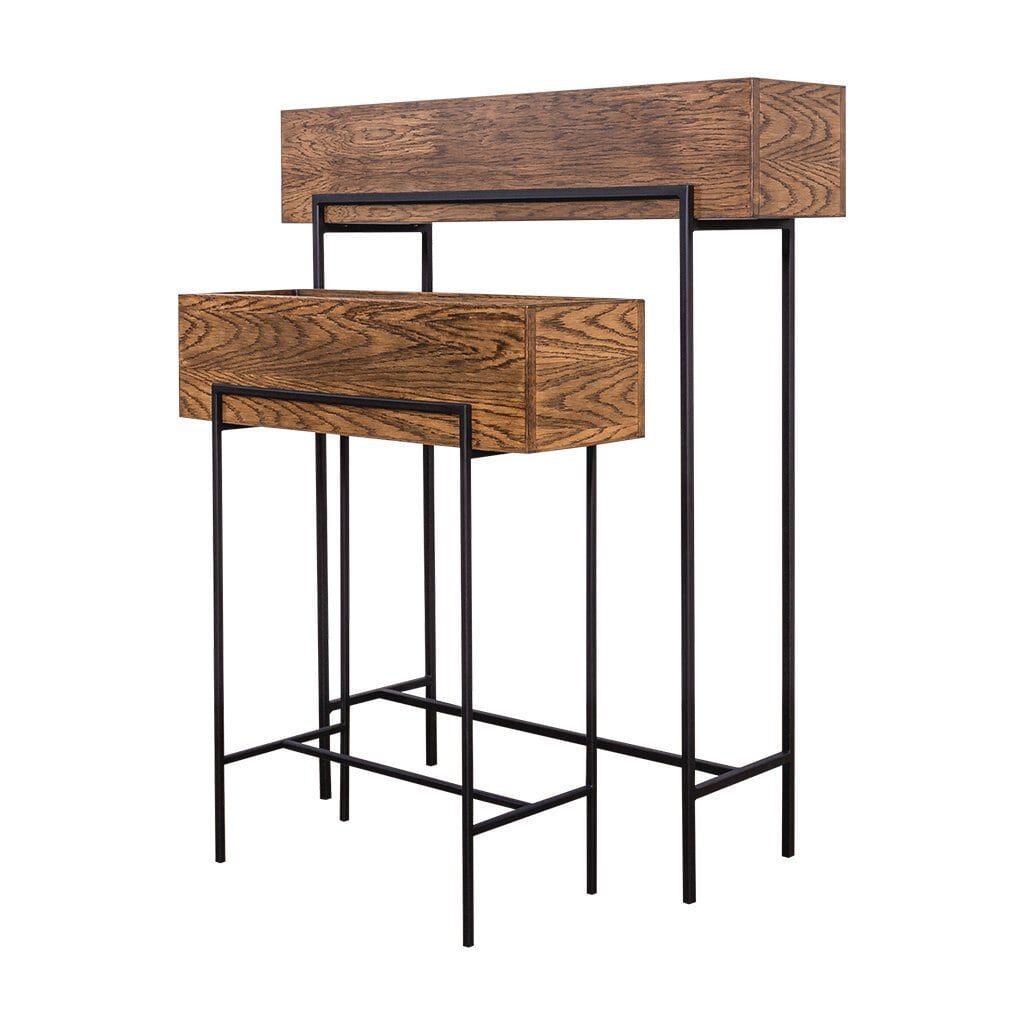 Planter Box On Stand - 900H Decor Leather Gallery