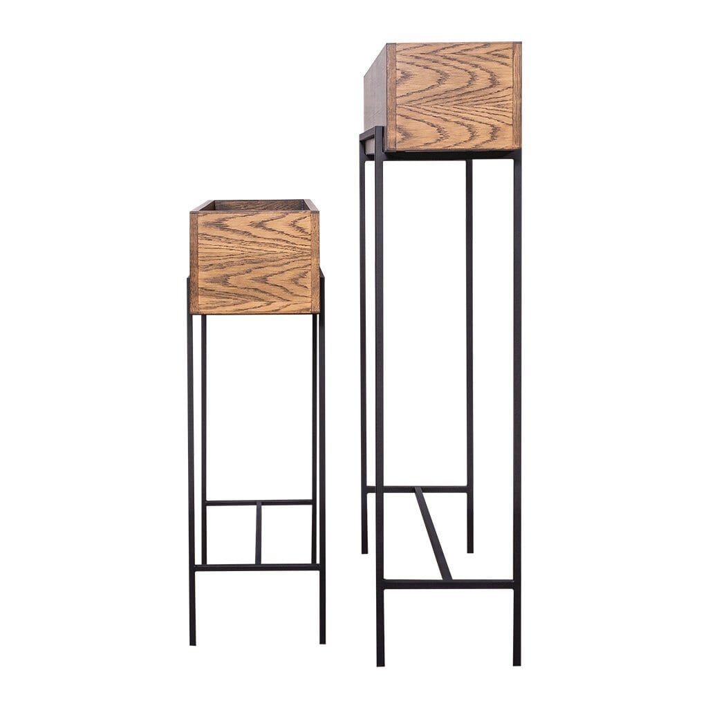 Planter Box On Stand - 900H Decor Leather Gallery