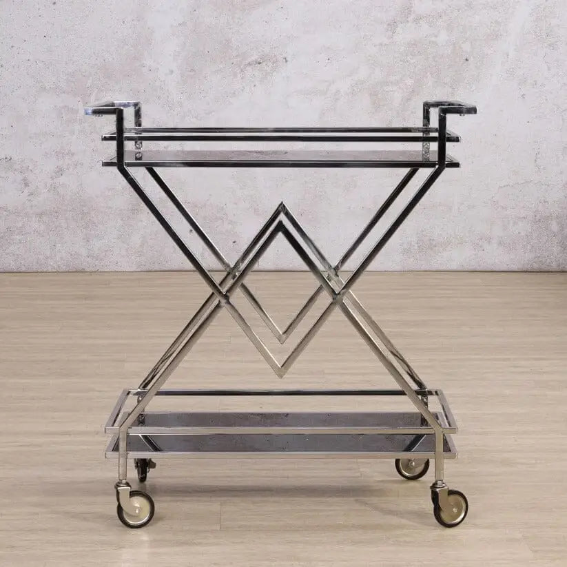 Prestige Bar Trolley - Silver - Drinks Trolley