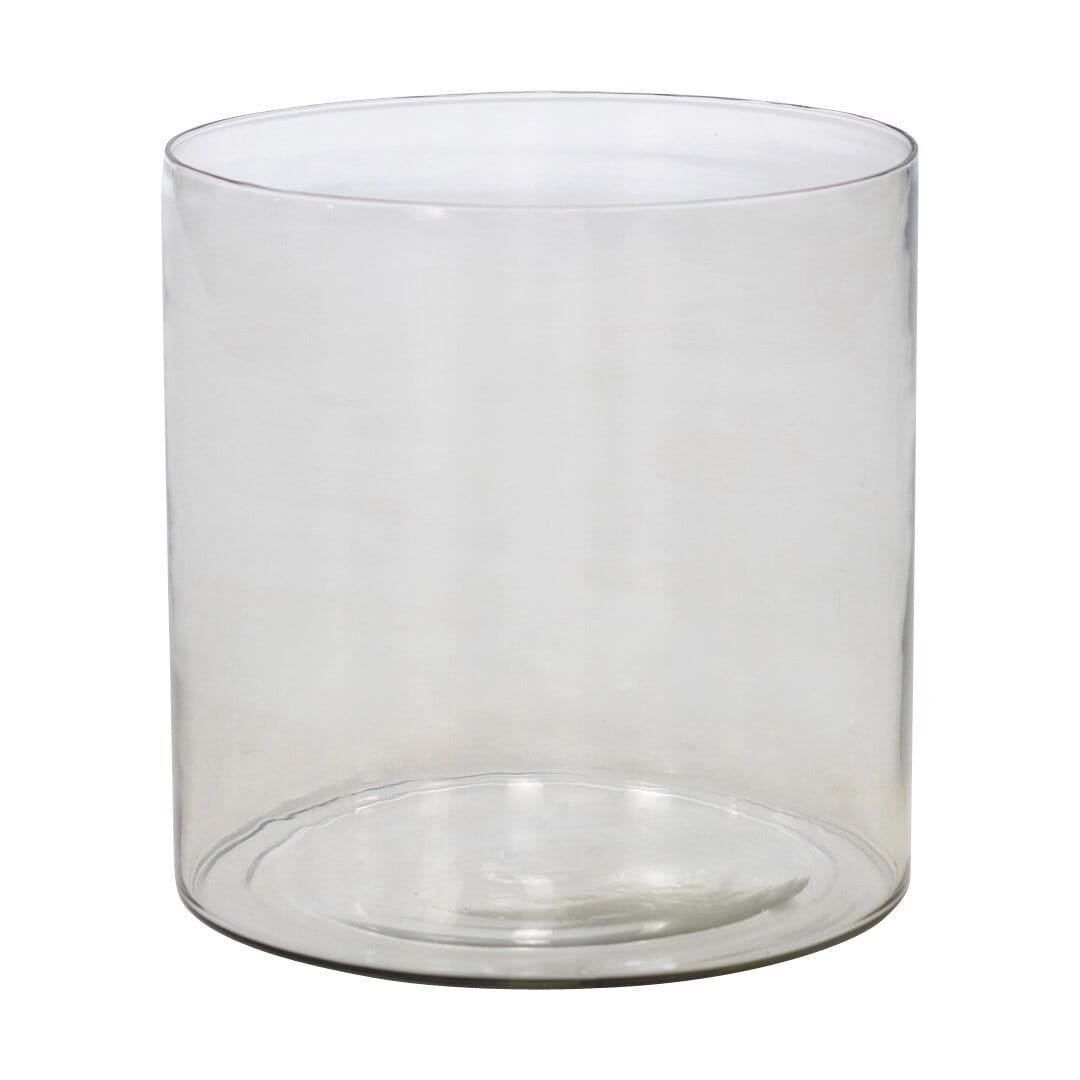 Rochelle Medium Glass Vase Vase Leather Gallery Clear 30 x 30cm