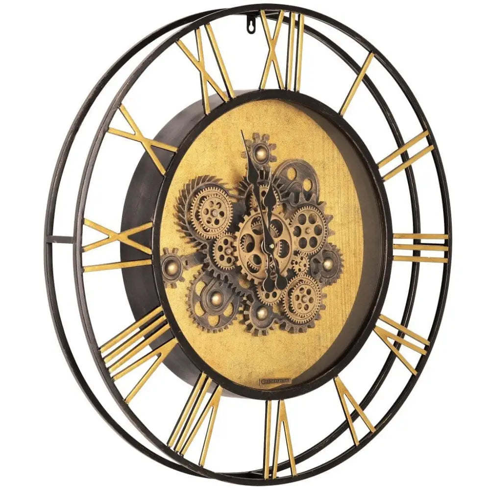 Roman Gear Wall Clock - Dia 71cm x 9 cm - Clock