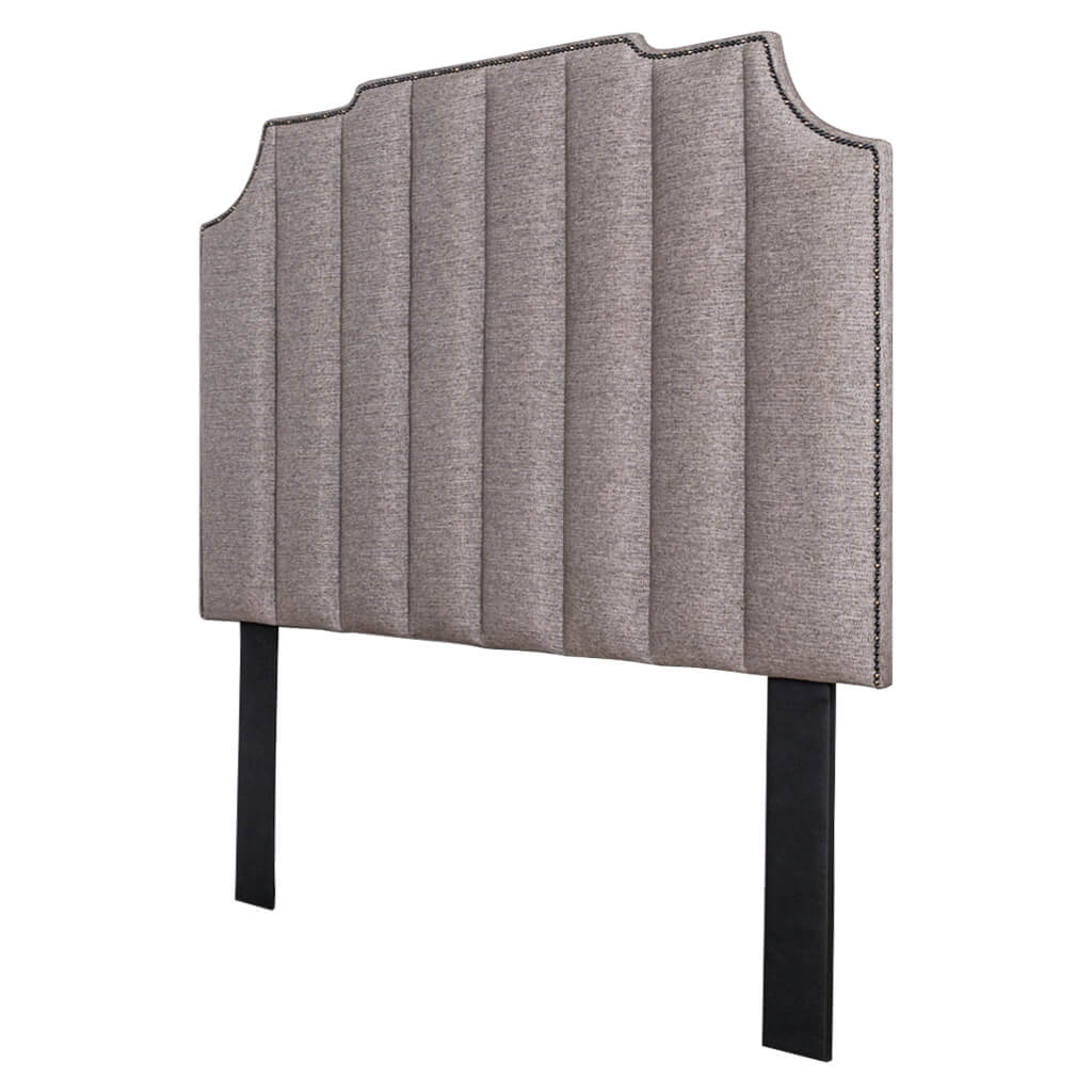 Angled Front View Roman Paneled Fabric Headboard | Headboards For Sale | Bedroom Headboard | Queen Bedroom Set Leather Gallery | Queen Headboard | Headboards | Modern Headboards