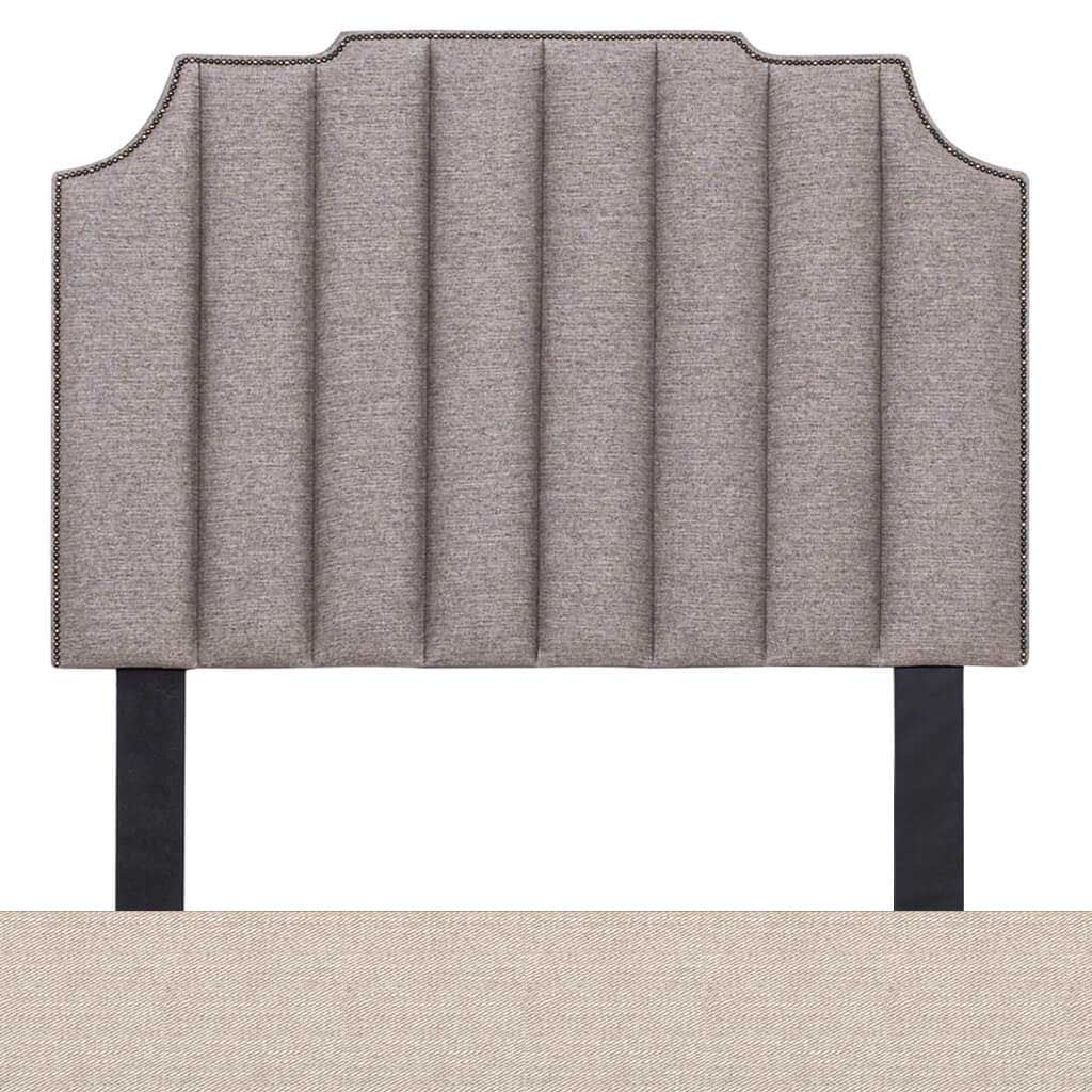 Oyster Fabric Sample | Roman Paneled Fabric Headboard | Headboards For Sale | Bedroom Headboard | Queen Bedroom Set Leather Gallery | Queen Headboard | Headboards | Modern Headboards