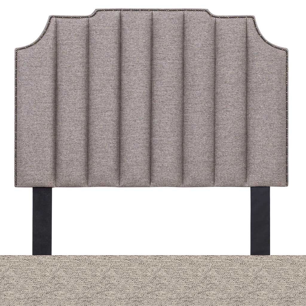 Pebble Fabric Sample | Roman Paneled Fabric Headboard | Headboards For Sale | Bedroom Headboard | Queen Bedroom Set Leather Gallery | Queen Headboard | Headboards | Modern Headboards