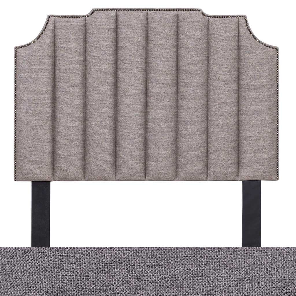 Silver Charm Fabric Sample | Roman Paneled Fabric Headboard | Headboards For Sale | Bedroom Headboard | Queen Bedroom Set Leather Gallery | Queen Headboard | Headboards | Modern Headboards