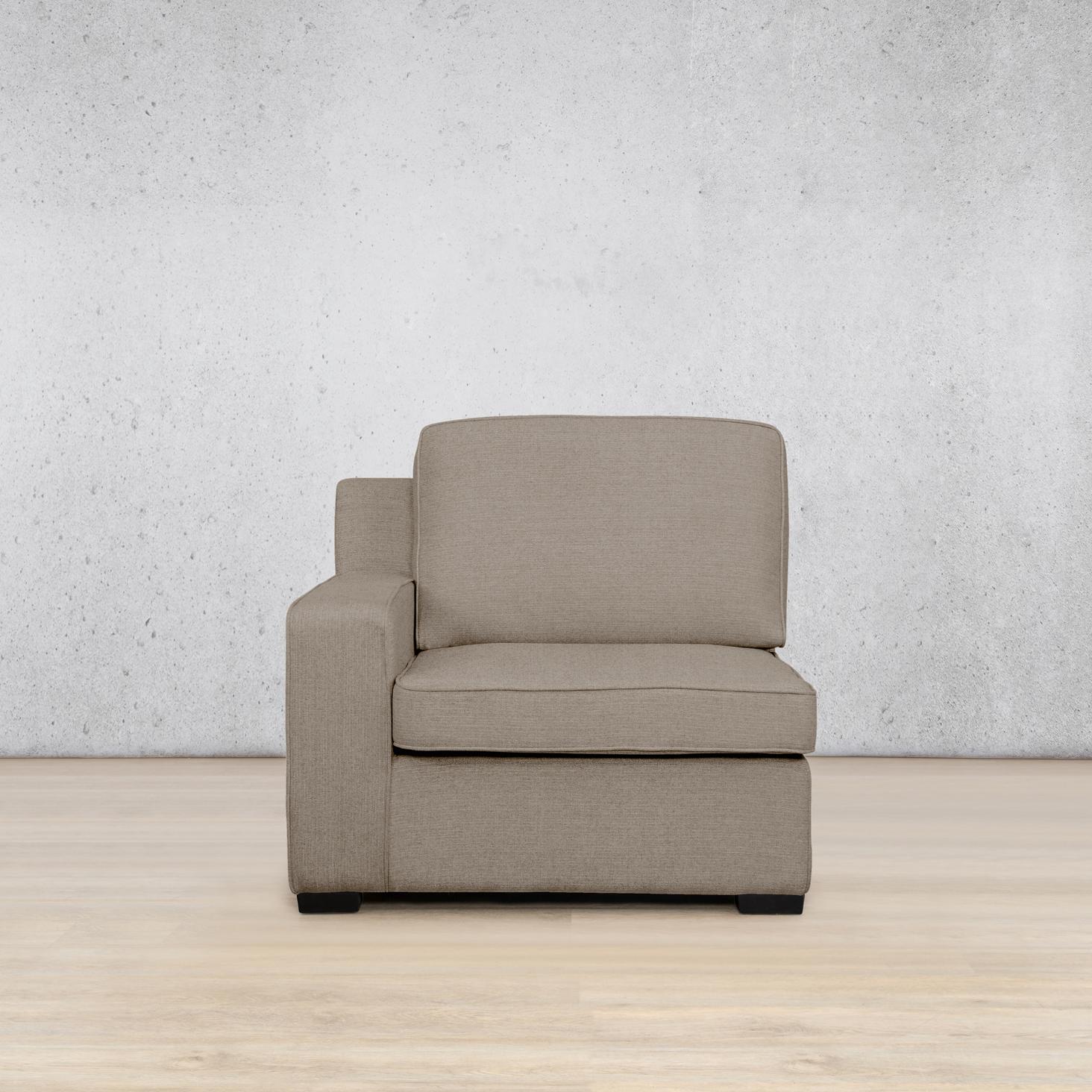 Rome 1 Seater 1 Arm Fabric Couch - Left Hand Facing - Ivory Sand | Couches, single couch, modern couch 
