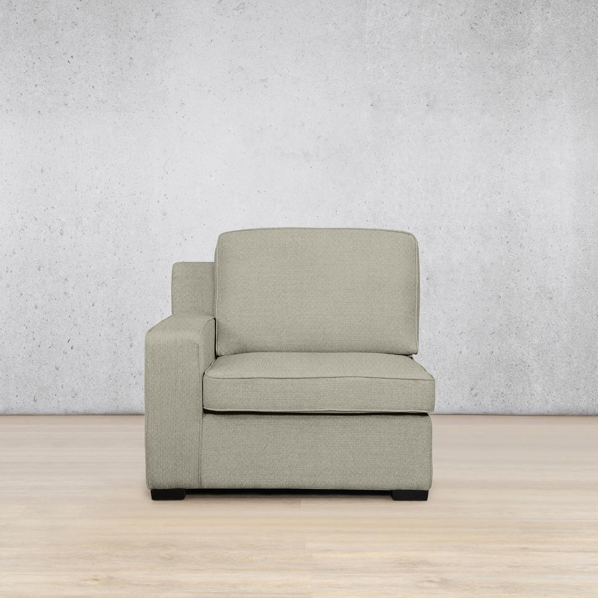 Rome 1 Seater 1 Arm Fabric Couch - Left Hand Facing - Kenya Beige | Beige couch, single couch, small couch, couches 