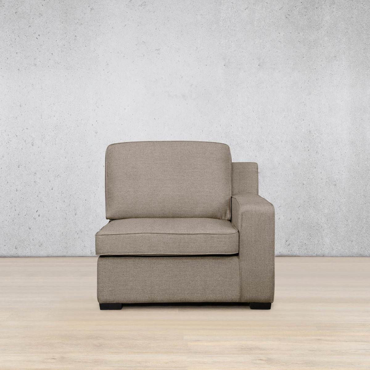 Rome Fabric 1 Seater Sofa Right Hand Facing (RHF) - Ivory Sand | Fabric Couches, modern couch, single couch, small couch