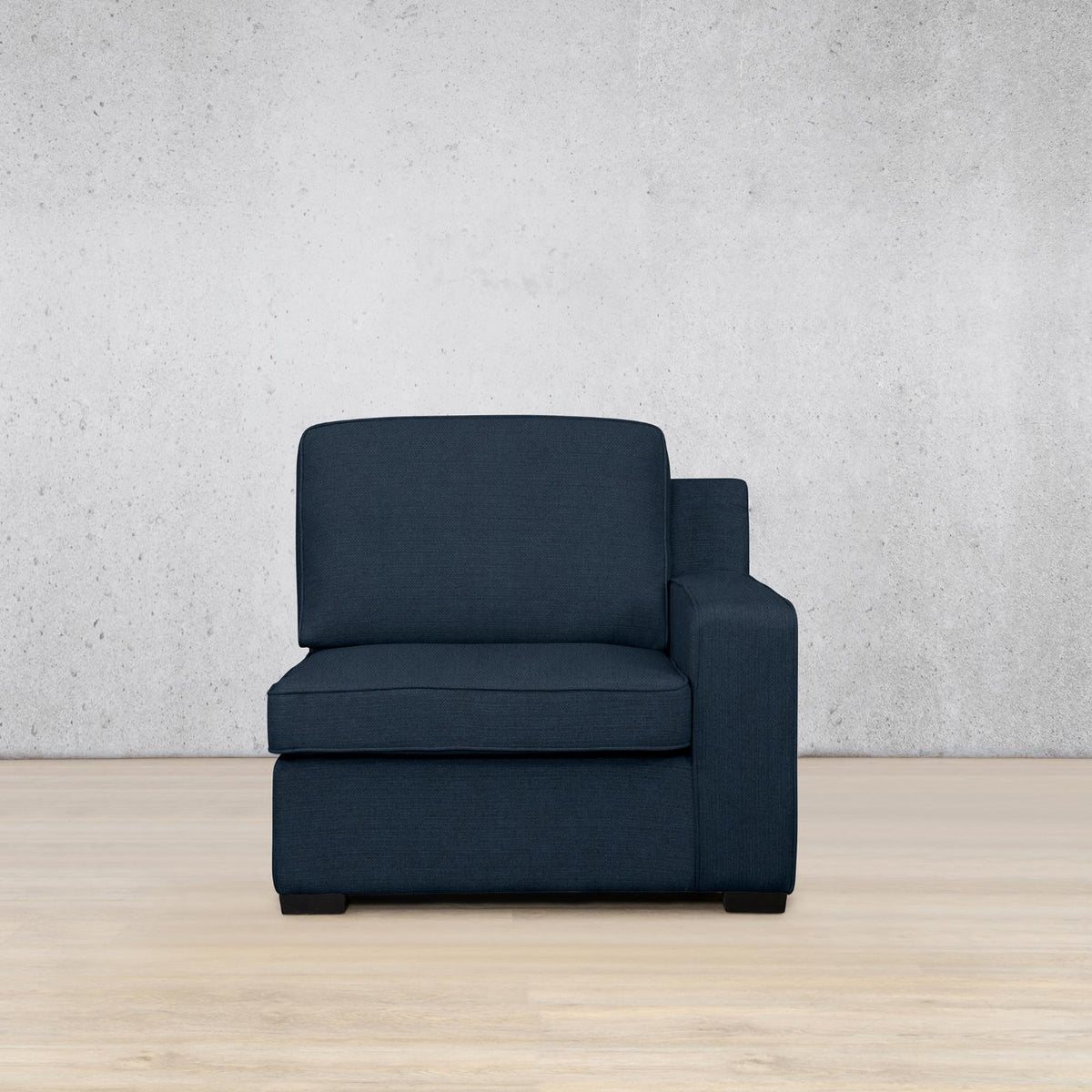 Rome Fabric 1 Seater Sofa Right Hand Facing (RHF) - Kenya Navy Blue | Fabric Couches, 12.	Single couch, modular couches for sale, blue couch, couches